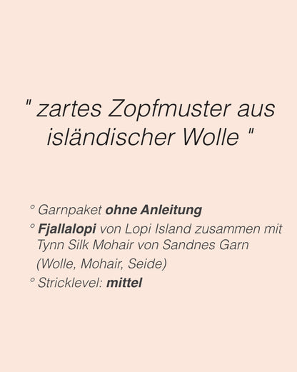 Shoreline Sweater | zartes Muster aus Fjallalopi und Tynn Silk Mohair