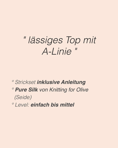 Top Sigrid | ligne A délicate en pure soie de Knitting for Olive