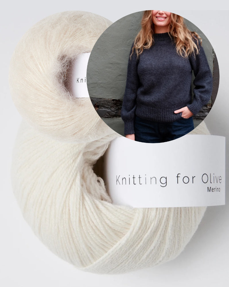 Simple and Simple Sweater von Knitting for Olive mit Merino und Soft Silk Mohair dreifädig 13
