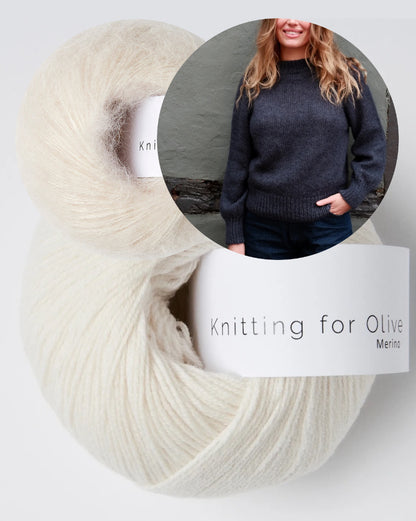 Simple and Simple Sweater von Knitting for Olive mit Merino und Soft Silk Mohair dreifädig 13