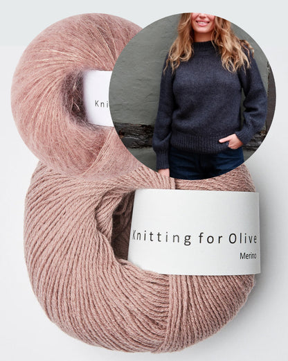 Simple and Simple Sweater von Knitting for Olive mit Merino und Soft Silk Mohair dreifädig 15