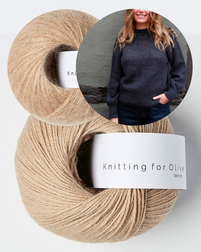Simple and Simple Sweater von Knitting for Olive mit Merino und Soft Silk Mohair dreifädig 17