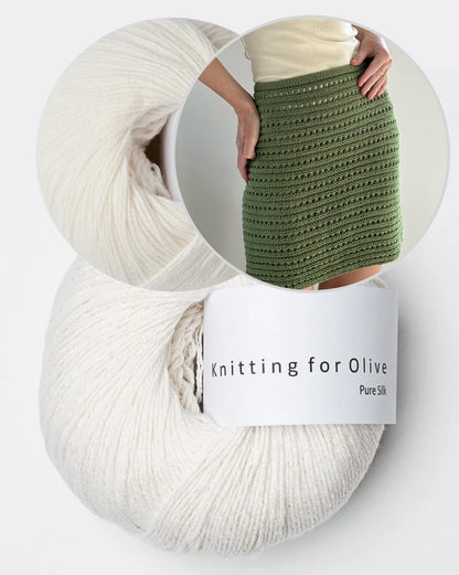 Skirt No. 2 | luftiges Strukturmuster aus Pure Silk und Merino von Knitting for Olive