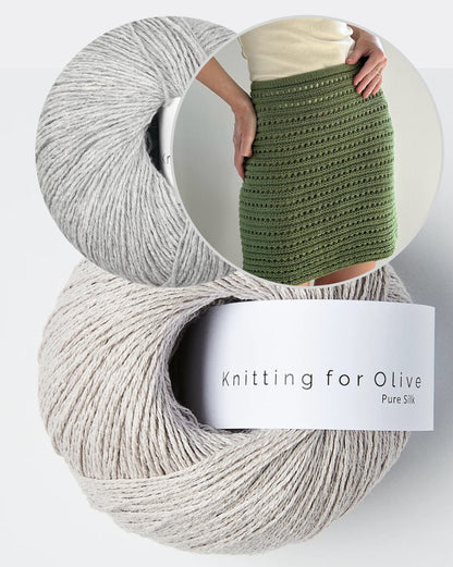 Skirt No. 2 | luftiges Strukturmuster aus Pure Silk und Merino von Knitting for Olive