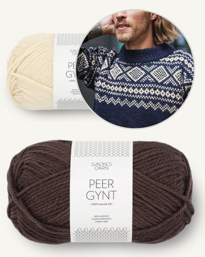 Slalom Pullover Männer - Tema 72 | herrlich winterlich aus Peer Gynt von Sandnes Garn