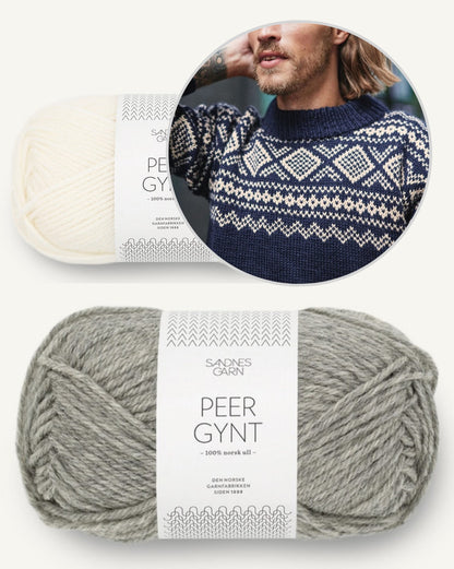 Slalom Pullover Männer - Tema 72 | herrlich winterlich aus Peer Gynt von Sandnes Garn