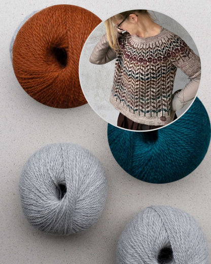 Sleeping Beauty Sweater | zarte Blätter und Blüten aus Balayage von Pascuali