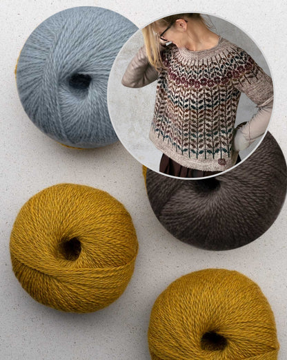 Sleeping Beauty Sweater | zarte Blätter und Blüten aus Balayage von Pascuali