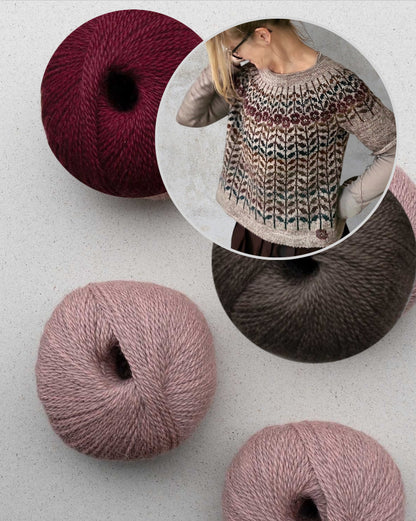 Sleeping Beauty Sweater | zarte Blätter und Blüten aus Balayage von Pascuali