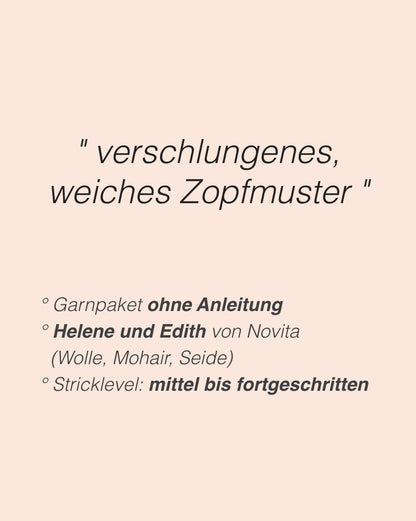 Slow Travel Sweater | zartes Zopfmuster aus Helene und Edith von Novita