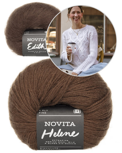 Slow Travel Sweater | zartes Zopfmuster aus Helene und Edith von Novita