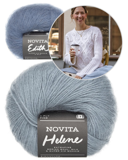 Slow Travel Sweater | zartes Zopfmuster aus Helene und Edith von Novita