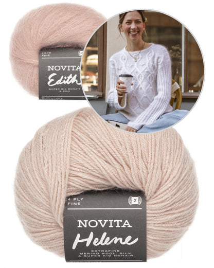 Slow Travel Sweater | zartes Zopfmuster aus Helene und Edith von Novita