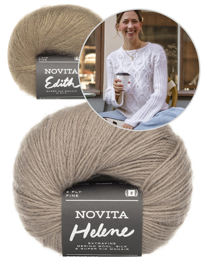 Slow Travel Sweater | zartes Zopfmuster aus Helene und Edith von Novita