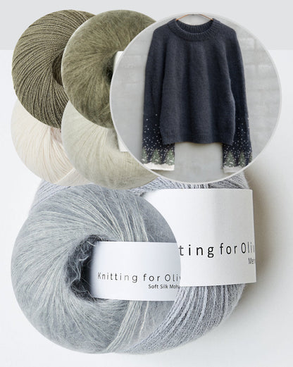 Snow Sweater | traumhafte Winterlandschaft aus Merino und Soft Silk Mohair von Knitting for Olive