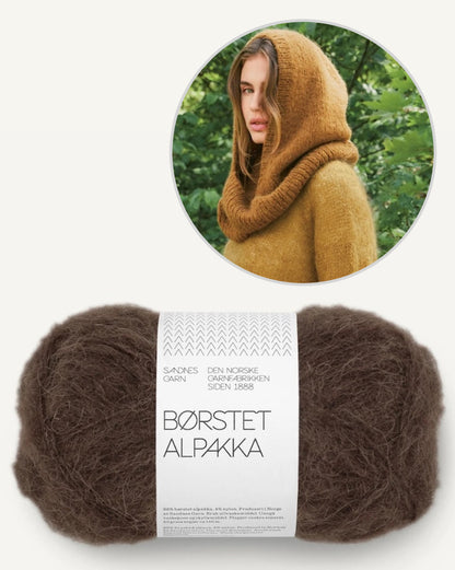 Snuggle Hood | Loop Kapuzenschal aus Borstet Alpakka von Sandnes Garn