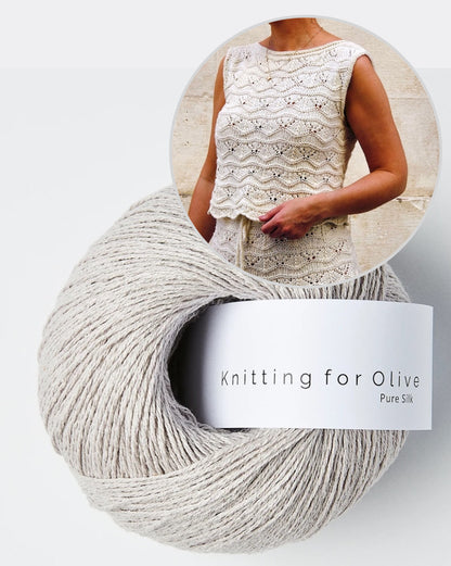 Solène Top | zartes Muster aus Pure Silk von Knitting for Olive