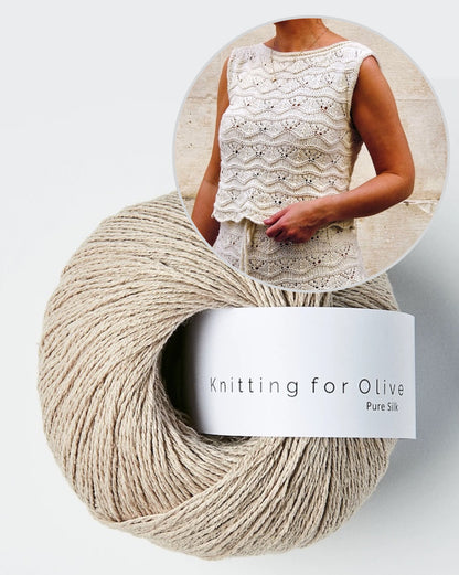 Solène Top | zartes Muster aus Pure Silk von Knitting for Olive