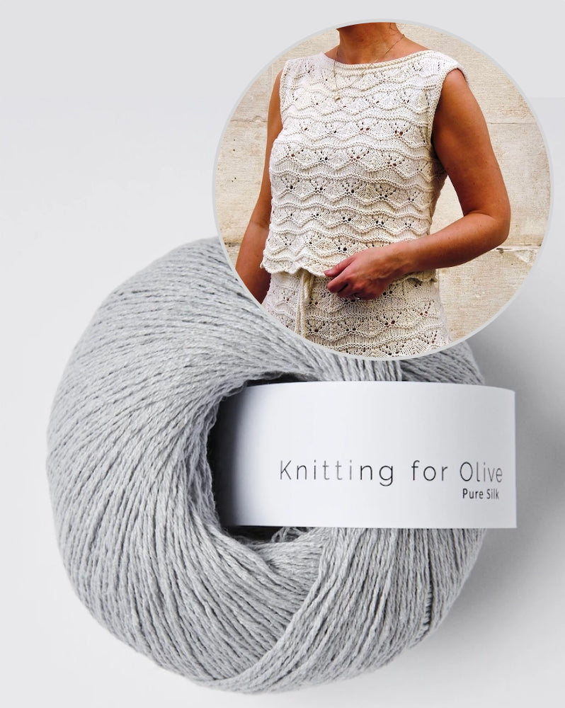 Solène Top | zartes Muster aus Pure Silk von Knitting for Olive