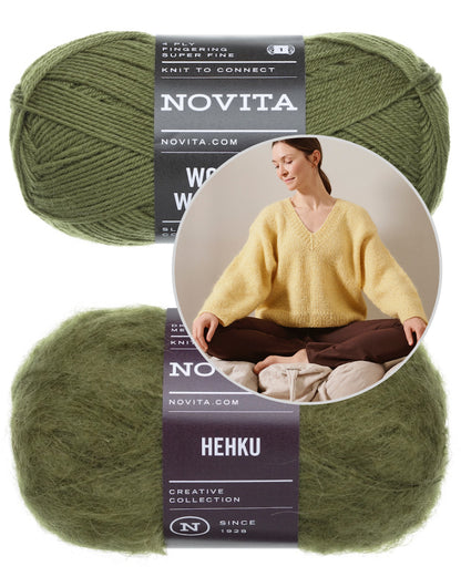 Solju Sweater | oversize Kuschelpullover aus Hehku und Wonder Wool 4-ply von Novita