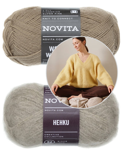 Solju Sweater | oversize Kuschelpullover aus Hehku und Wonder Wool 4-ply von Novita