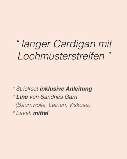 Sommerjacke | lässig langer Cardigan aus Line von Sandnes Garn
