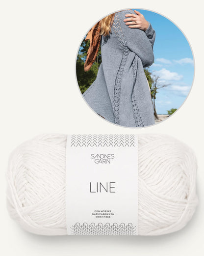 Sommerjacke | lässig langer Cardigan aus Line von Sandnes Garn