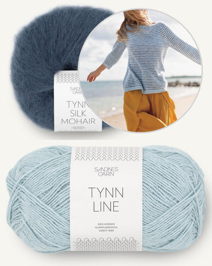 Sommerstreifen Pullover | weiche Streifen aus Tynn Line und Tynn Silk Mohair von Sandnes Garn