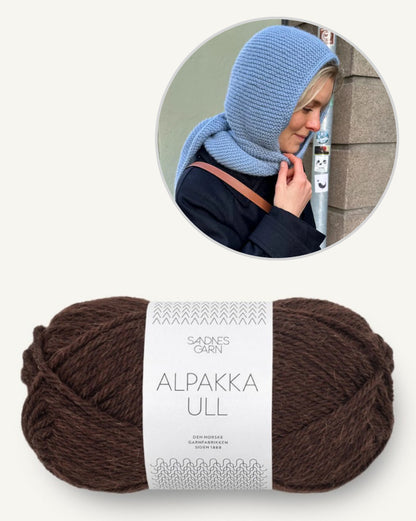 Sophie Hood Alpaka | kuschelwarmer Kapuzenschal mit Alpakka Ull von Sandnes Garn