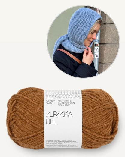Sophie Hood Alpaka | kuschelwarmer Kapuzenschal mit Alpakka Ull von Sandnes Garn