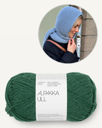Sophie Hood Alpaka | kuschelwarmer Kapuzenschal mit Alpakka Ull von Sandnes Garn