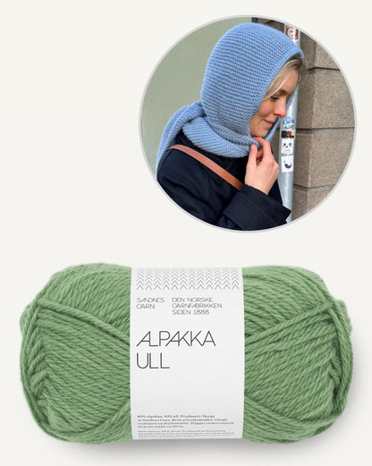 Sophie Hood Alpaka | kuschelwarmer Kapuzenschal mit Alpakka Ull von Sandnes Garn