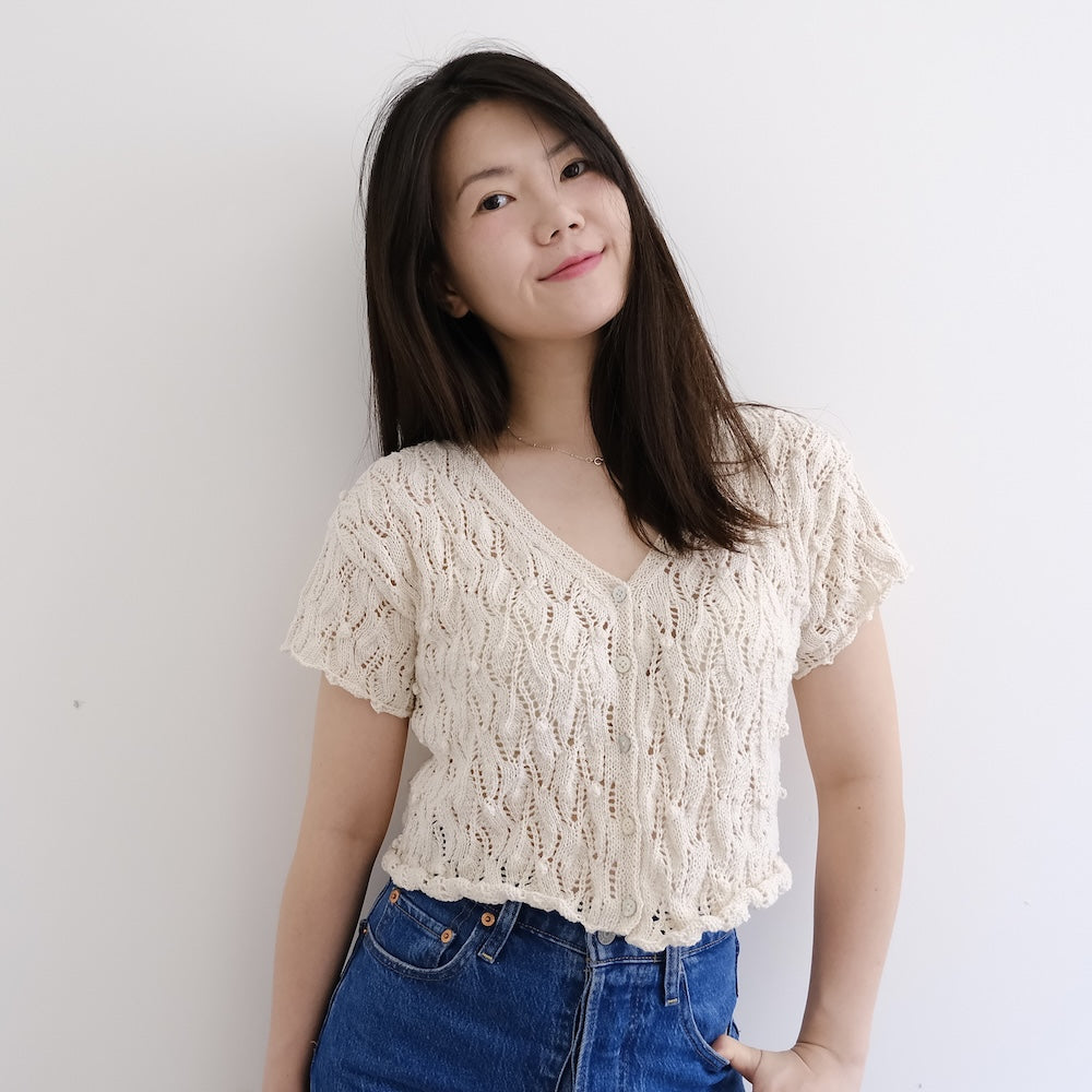 Soumine Kim Laurier Cardigan mit Cotton Merino von Knitting for Olive 1