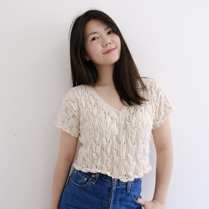 Soumine Kim Laurier Cardigan mit Cotton Merino von Knitting for Olive 1