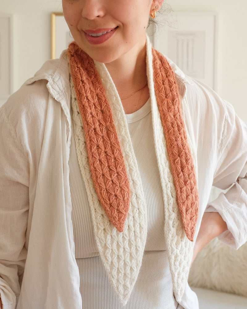 Star Jasmine Mini Scarf von Ksenia Naidyon mit Kinu und Sensai von ITO Yarn 5