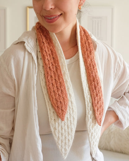 Star Jasmine Mini Scarf von Ksenia Naidyon mit Kinu und Sensai von ITO Yarn 5