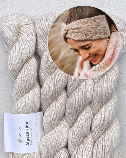 Bandeau fleur de prairie | doux et enchanté en Alpaca Fino de Pascuali 