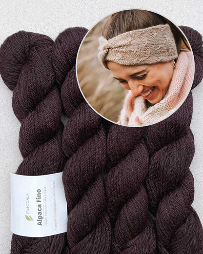 Bandeau fleur de prairie | doux et enchanté en Alpaca Fino de Pascuali 