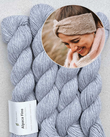 Bandeau fleur de prairie | doux et enchanté en Alpaca Fino de Pascuali 
