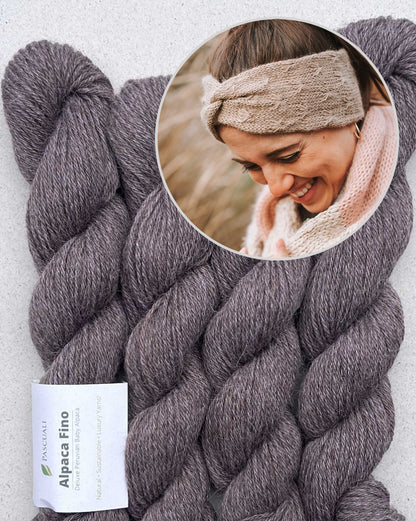 Bandeau fleur de prairie | doux et enchanté en Alpaca Fino de Pascuali 