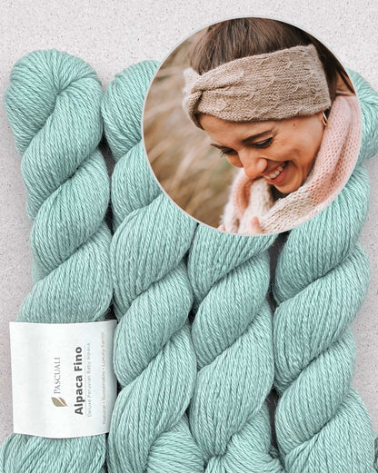 Bandeau fleur de prairie | doux et enchanté en Alpaca Fino de Pascuali 