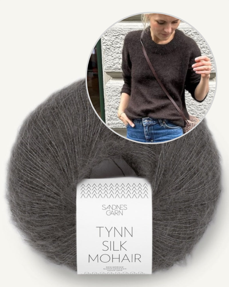 PetiteKnit Stockholm Sweater mit Tynn Silk Mohair von Sandnes Garn 12