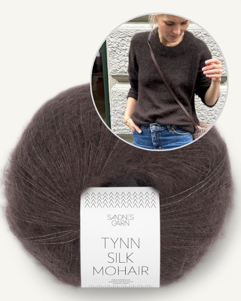PetiteKnit Stockholm Sweater mit Tynn Silk Mohair von Sandnes Garn 9