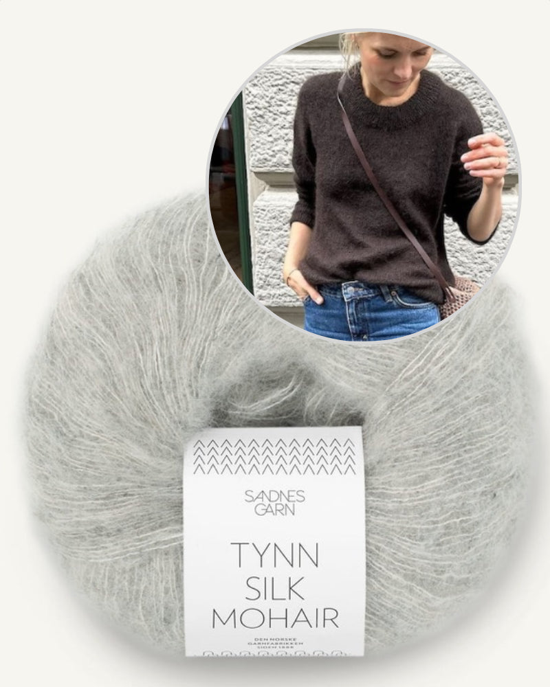 PetiteKnit Stockholm Sweater mit Tynn Silk Mohair von Sandnes Garn 16