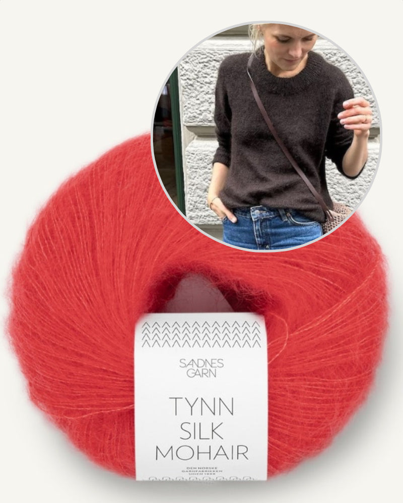 PetiteKnit Stockholm Sweater mit Tynn Silk Mohair von Sandnes Garn 14