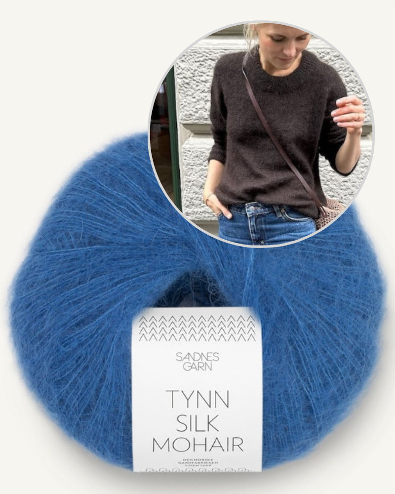 PetiteKnit Stockholm Sweater mit Tynn Silk Mohair von Sandnes Garn 15