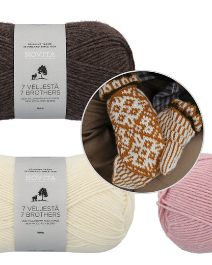 Stonewall Fäustlinge | fantastisches Norwegermuster aus 7 Brothers von Novita