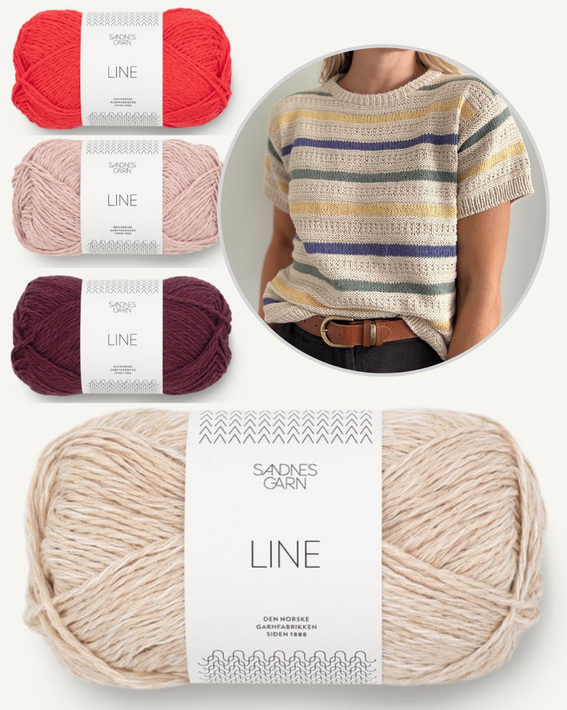 Stornoway Tee | Streifen und Muster aus Line von Sandnes Garn