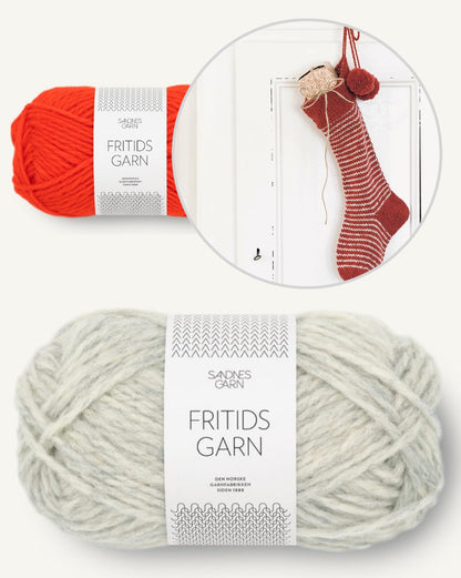 Streifen Weihnachtssocke | bezaubernd feierlich aus Fritidsgarn von Sandnes Garn