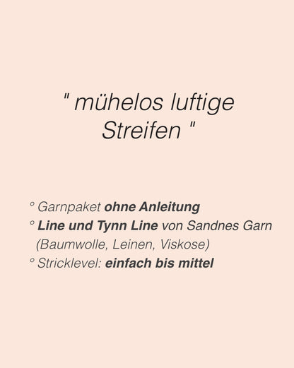 Stribelade Tee | zauberhafte Streifen aus Tynn Line und Line von Sandnes Garn